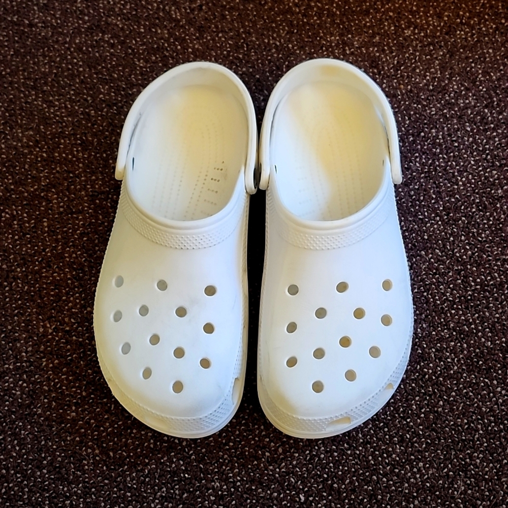 White Crocs Size 11